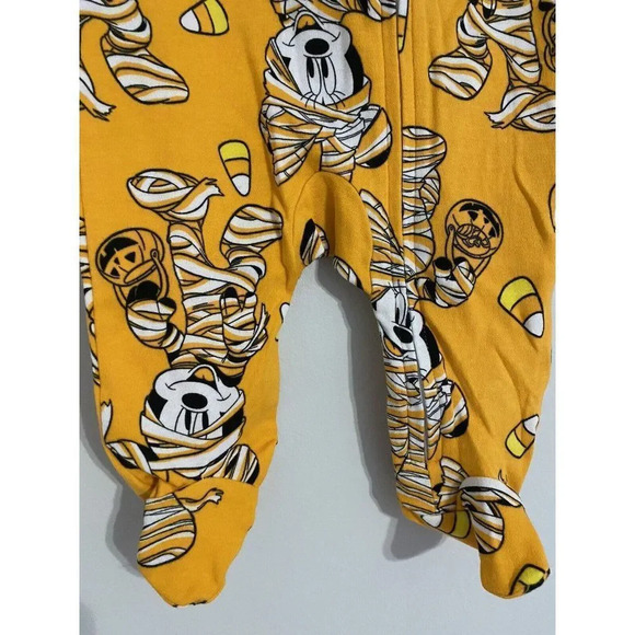 BABY UNISEX DISNEY MICKEY & MINNIE HALLOWEEN ONE PIECE ZIP UP SIZE 0-3 MONTHS - Picture 3 of 10